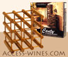 Kit CANTY - Module Casier � vins teinte CERISIER brun en BOIS avec chevilles brunes pour 12 bouteilles de vin ou champagne 