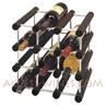 Kit CANTY Luxe - Module Casier � bouteilles teinte NOIRE (weng�) avec croisillons ALUMINIUM pour 12 bouteilles de vin ou champagne 