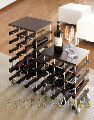 CANTY Bottle rack with Casters to store bottles of Wine or Champagne , cellars arrangement - 