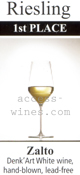 Riesling: Verre  Vin Blanc Zalto en cristal