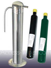 Professional conservation system VinoServ Classic for wine bottles  furnished with the 0.220L gaz cartridge 