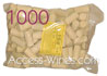 Bag with 1000 cylindrical natural corks sealed with latex suitable to keep wine until 10 years 