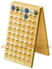 Pupitre-présentoir double face en htre  rangement pour 120 capsules ou plaques de muselets de champagne dimensions: 38 x 22 x 3.5cm (capsules non fournies) 