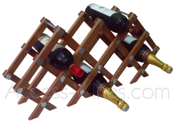 Etain et Prestige - Rack en bois pour rangement de bouteilles
