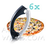 Carboard of 6 slicer tools for pizzas - brand VACUVIN 