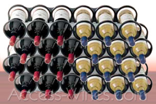 Vacuvin - Rack pour rangement de bouteilles de vin, Casiers  vin - par 6 bouteilles de vin  superposer ou en cte  cte.