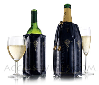 VACUVIN - Coffret cadeau Rapid-Ice Vin-Champagne, dcor classique