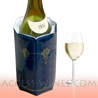 Manchon rafra�chisseur VACUVIN RAPID ICE pour le vin  bleu fonc� avec d�cor classique s�rigraphie dor�e 