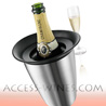 VACUVIN RAPID ICE ELEGANT bucket for Champagne bottles cooling - brushed stainless steel  delivered without champagne bottle 