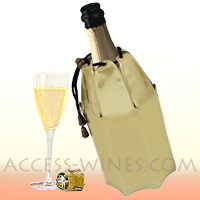 VACUVIN - rapid-ice muffs for Champagne bottles, Golded decor