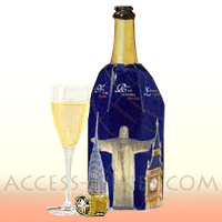 VACUVIN - manchons rapid-ice bouteilles de Champagne, dcor Mondial