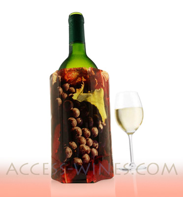 VACUVIN - manchons rapid-ice pour bouteilles de vin, dcor grappe de raisins ou vignoble