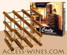 CANTY Kit - CHERRY brown wooden Wine racks Module with NATURAL dowels for 12 bottles -Wine or Champagne- 