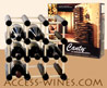 CANTY Kit - BLACK wengï¿½ wooden Wine racks Module with NATURAL dowels for 12 bottles -Wine or Champagne- 