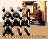 CANTY Kit - BLACK weng� wooden Wine racks Module with NATURAL dowels for 12 bottles -Wine or Champagne- 