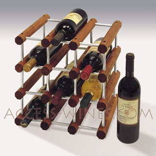Casiers à bouteilles CANTY Luxe, Système modulaire pour le rangement des bouteilles de vin ou champagne - par 12 bouteilles de vin à superposer ou en côte à côte.