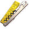 Couteau de sommelier traditionnel Luxe inox MAT avec dï¿½capsuleur  lame micro denture - mï¿½che filetï¿½e et tï¿½flonnï¿½e 