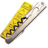 Couteau de sommelier traditionnel sans rivet apparent Luxe inox  avec dï¿½capsuleur - lame micro denture - mï¿½che filetï¿½e et tï¿½flonnï¿½e 