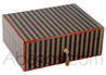 GHANA humidor 50 cigars - africain subject decorated spannish cedar inside [Jemar Humidors] 7/8 layers externally lacked <br>furnished with humidifier and integrated hygrometer 