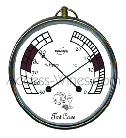 Multi purpose hygrometer and thermometer to hang vertically on &Oslash; 95mm