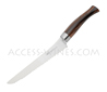 Bread knife 22cm stainless blade 12c27 - ebony handle  Due Cigni cutlery - Maniago Collection 