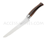 Bread knife 22cm stainless blade 12c27 - ebony handle Due Cigni cutlery - Maniago Collection 