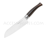 Santoku knife 18cm stainless blade 12c27 - ebony handle Due Cigni cutlery - Maniago Collection 