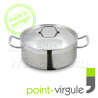 Professional stainless steel Pot 20cm - all fire including INDUCTION - Point-Virgule brand 