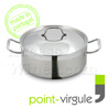 Professional stainless steel Pot 22cm - all fire including INDUCTION - Point-Virgule brand 