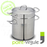 Professional Pasta cooking pot all fire including INDUCTION - stainless steel - Point-Virgule brand 