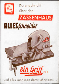 Zassenhaus - Bread slicing machine manually