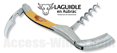 Laguiole en Aubrac corkscrew with Grapes Marquetry