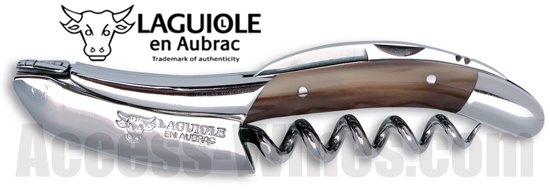 Laguiole en Aubrac corkscrew Tip Horn handle