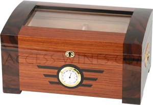 Passatore glass humidors, Humidor Passatore suitable for +/-75 cigars