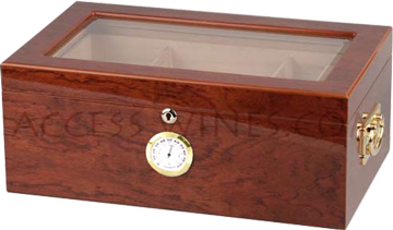 Passatore glass humidors, Humidor Passatore suitable for +/-150 cigars