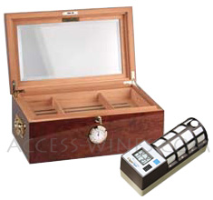 Passatore glass humidors, Humidor Passatore suitable for +/-75 cigars