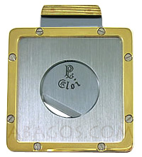 cigar cutter ELOI with spring blade, GOLD plated frame