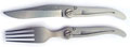 Set couteau-fourchette LAGUIOLE Dozorme tout inox avec gaine nylon pour la randonnée