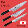 KAI japanese knives - SHUN series - chefs knives - Damascus steel blade