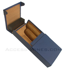 CREDO humidified pocket leather humidor for 3 robusto cigars