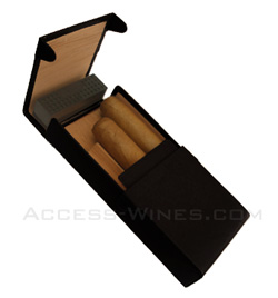 CREDO humidified pocket leather humidor for 3 robusto cigars