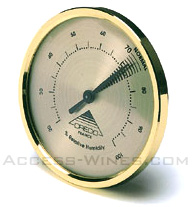 CREDO, Hygrometer 70mm GOLD for Humidors