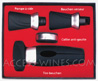 Coffret cadeau BAR � VINS avec tire-bouchon - pompe � vide - collier anti-goutte - bouchon verseur 