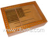 coffret � cigares SANTA MONICA (+/- 40 cigares) en acajou - couvercle vitr� 