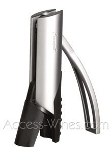 SCREWPULL -lever model roll-, LM400 Professional corkscrew, Satin Aluminum aspect with a cristal foilcutter and delivered within a luxurious gift box :