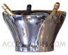VasscÖ - Luxury big double facing bright pewter champagne bowl  Orfï¿½vrerie d’Anjou - Designer: Eric Berthes 