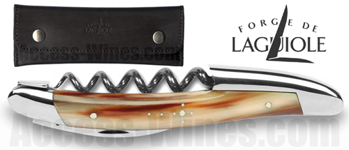 Forge de Laguiole corkscrew Black Tip Horn