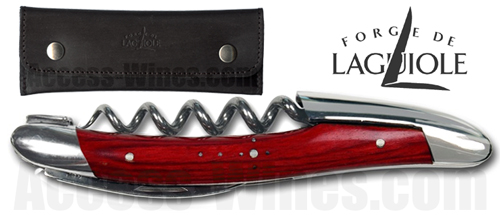 Forge de Laguiole corkscrew stamina red