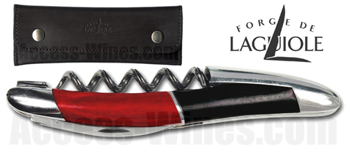 Forge de Laguiole corkscrew stamina red-black