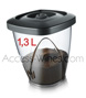 Pack 6 Vacuum Coffee Saver VACUVIN box 1·3L with stopper - without pump  multi-usage - suitable by example for 500gr coffee 
